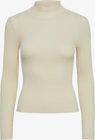 Pull-over Pieces Petite en beige : devant