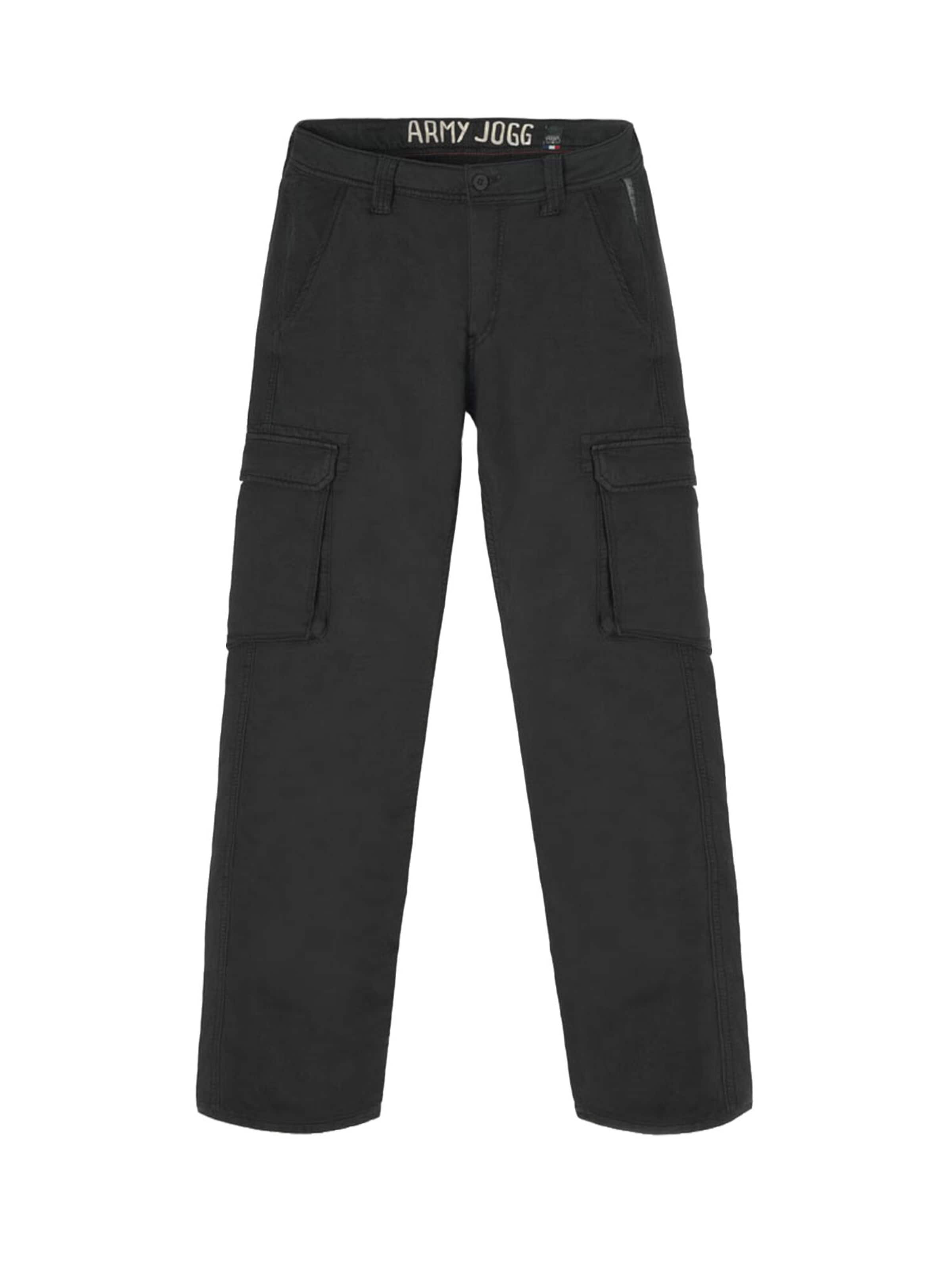 Pantalon cargo 'Sivan' Le Temps Des Cerises en noir : devant