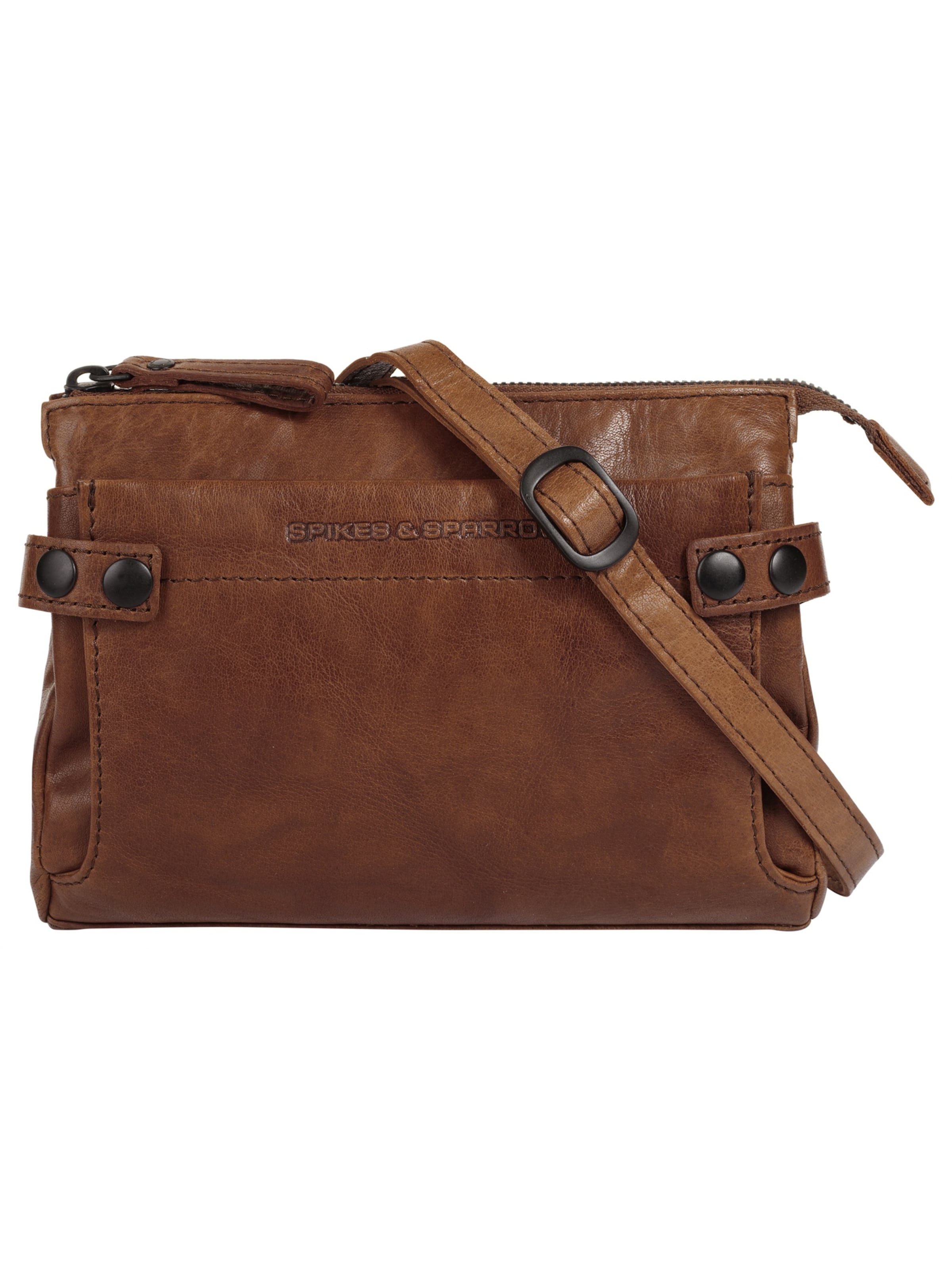Sac à bandoulière Spikes & Sparrow en marron : devant