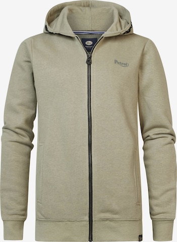 Petrol Industries Zip-Up Hoodie 'Palm glow' in Green: front