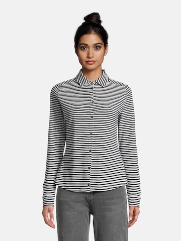 salzhaut Blouse 'Olmök' in Blauw: voorkant