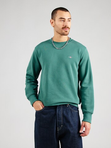 Felpa di GANT in verde: frontale
