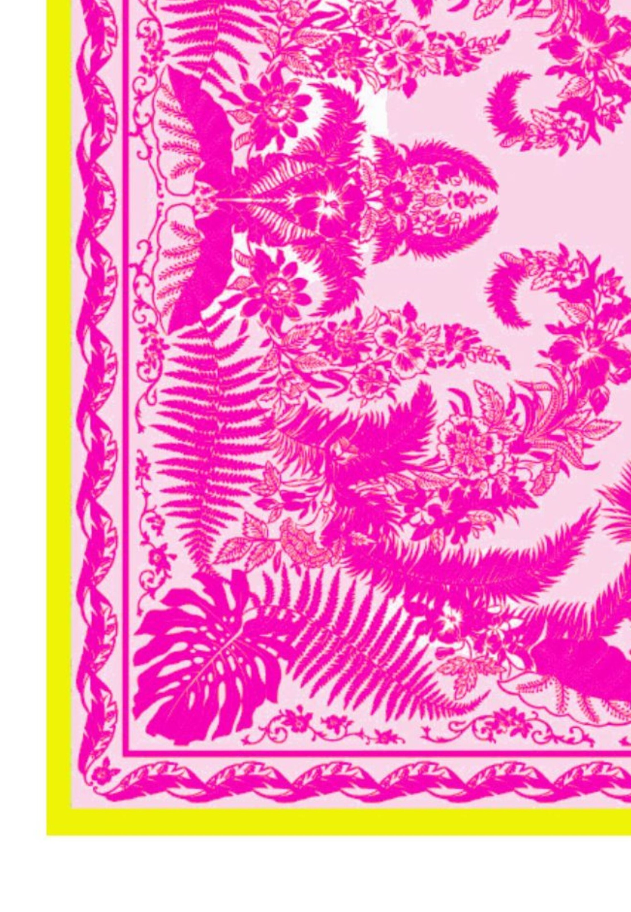 Roeckl Doek 'BOTANICAL GARDEN' in Roze