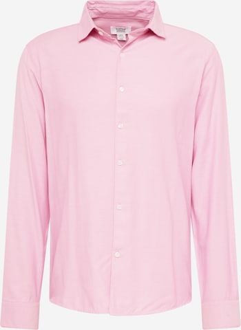 Coupe slim Chemise BURTON MENSWEAR LONDON en rose : devant