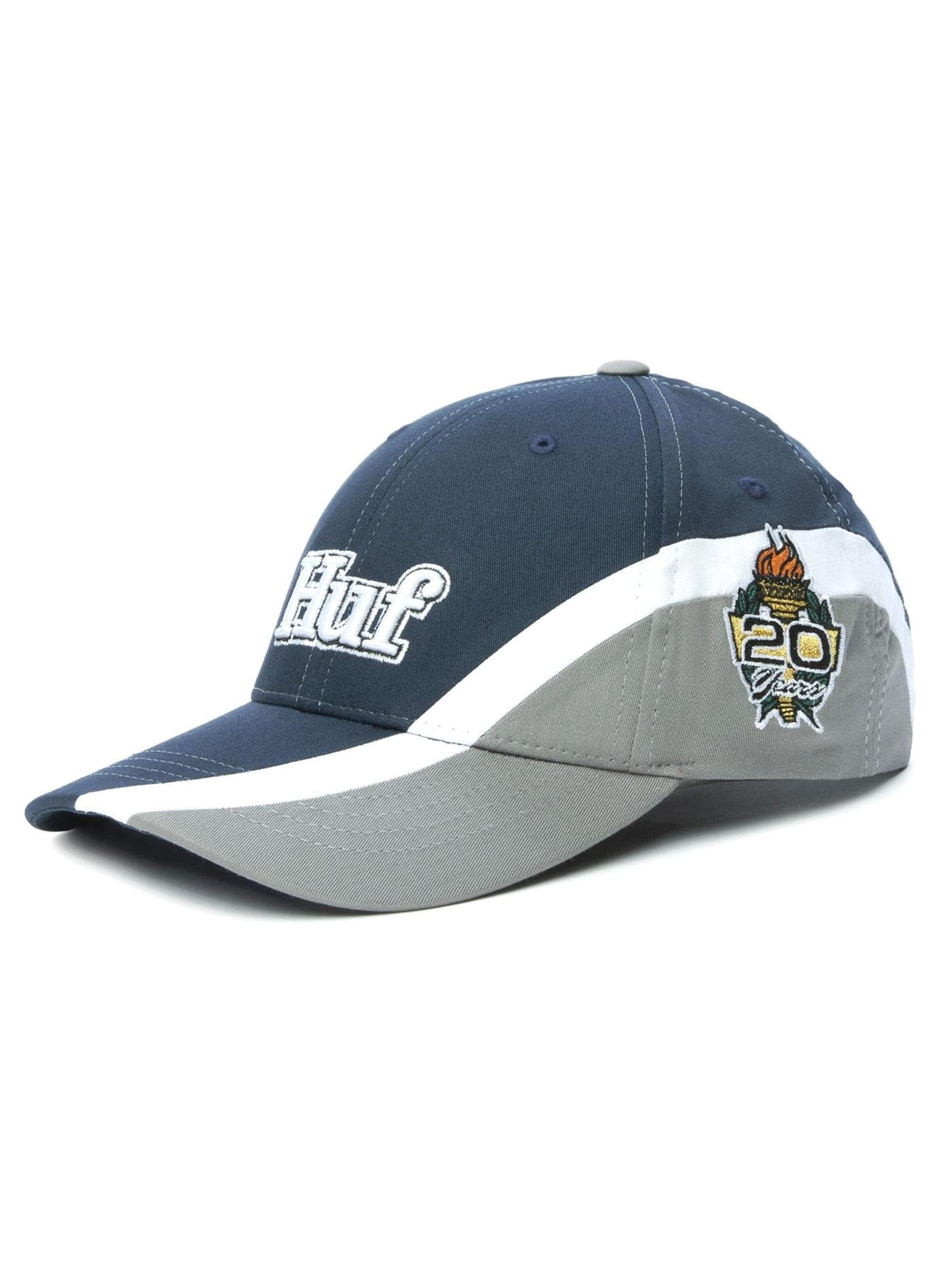HUF Czapka z daszkiem 'Daytona 6-Panel CV' w kolorze niebieski: przód
