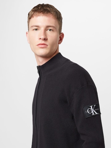 Calvin Klein Jeans Πλεκτή ζακέτα σε μαύρο