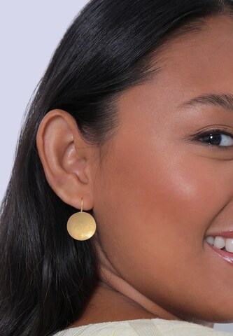 Boucles d'oreilles Nenalina en or : devant