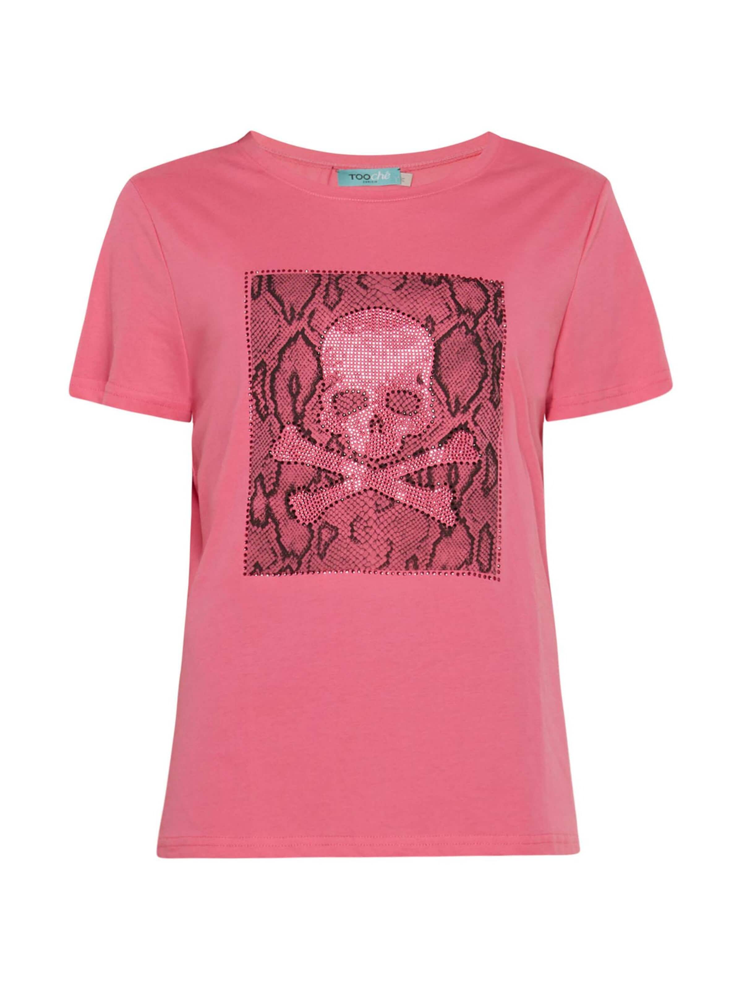 TOOche Shirt 'Totenkopf' in Pink: front