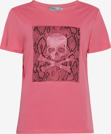 TOOche Shirt 'Totenkopf' in Pink: front