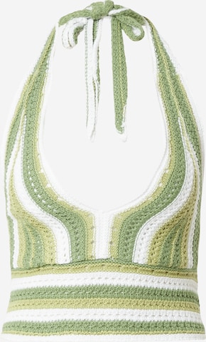 Tops en tricot HOLLISTER en vert : devant