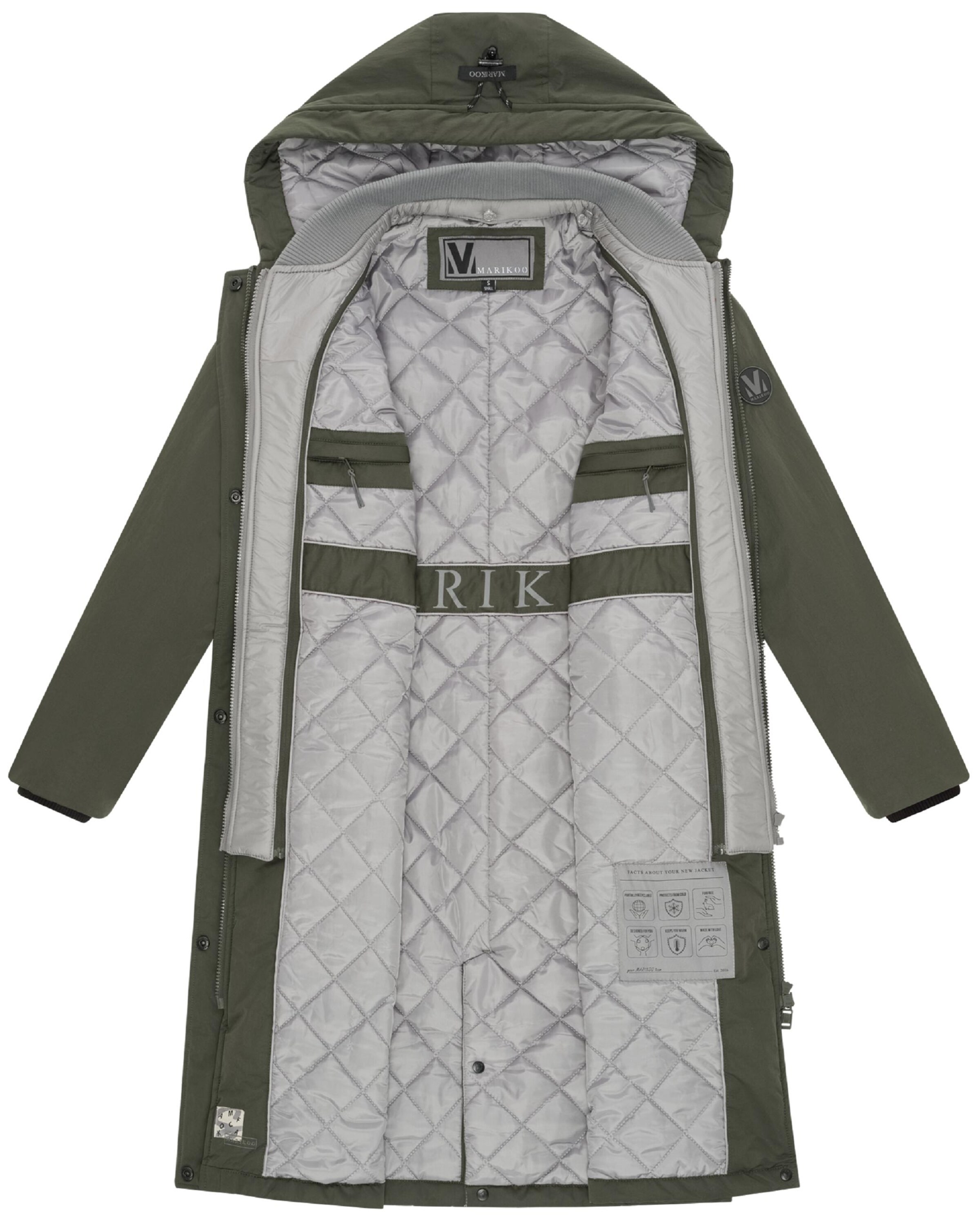 MARIKOO Ανοιξιάτικο και φθινοπωρινό παλτό σε πράσινο