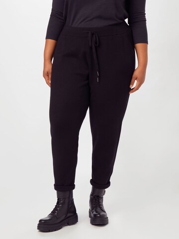 KAFFE CURVE Regular Trousers 'KCkity' in Black: front