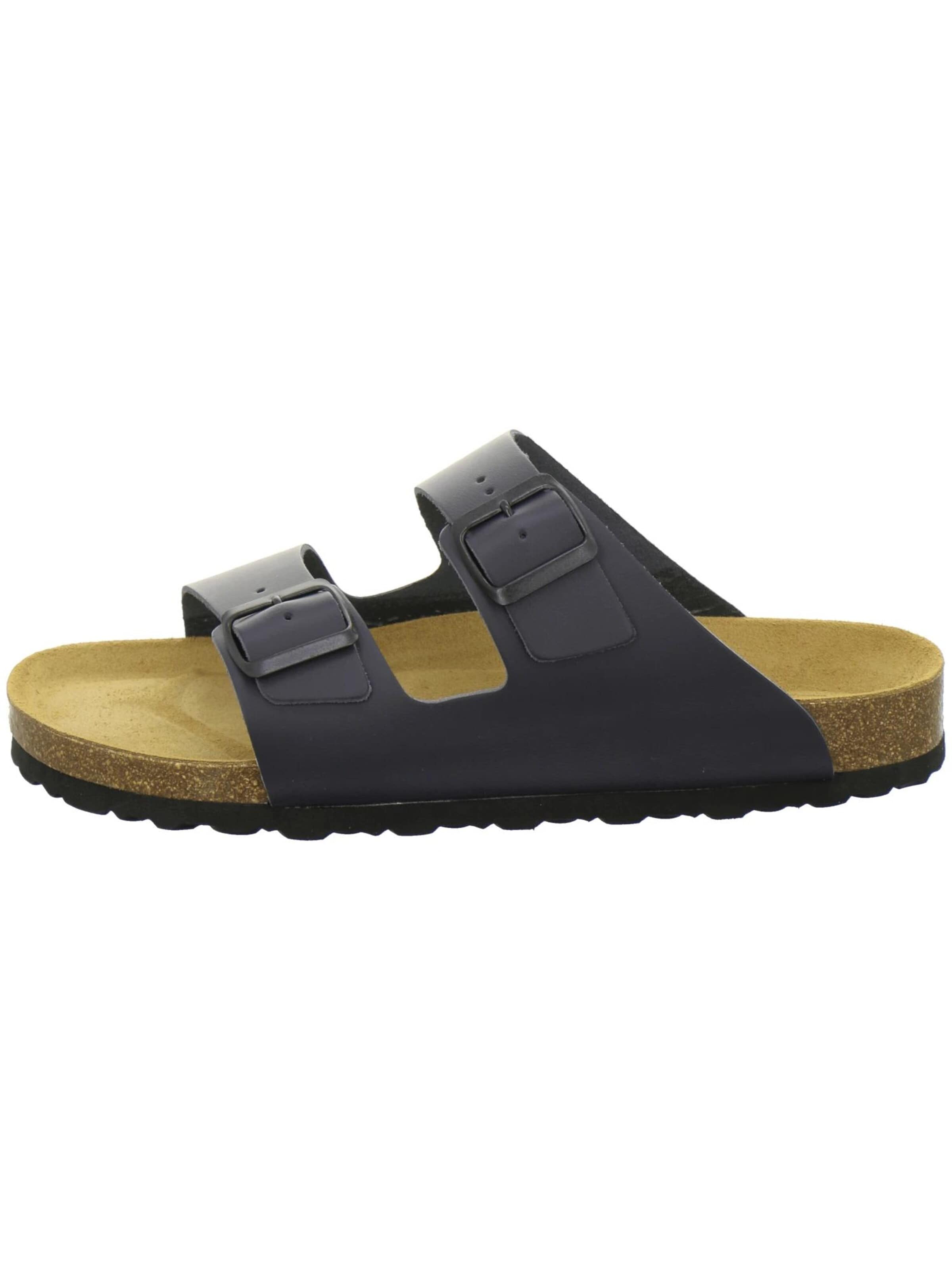 AFS-Schuhe Muiltjes 'Pantoletten Herren Zweischnaller navy Glattleder' in Blauw