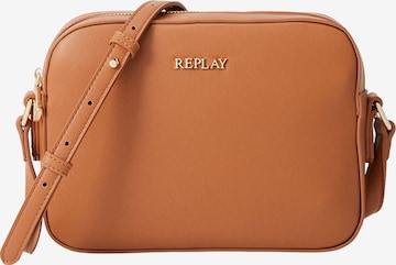 REPLAY Torba na ramię w kolorze brązowy: przód