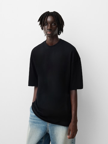 T-Shirt Bershka en noir : devant