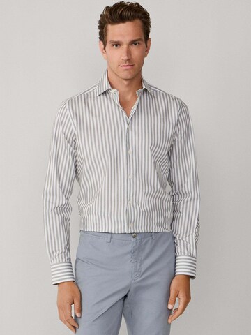 Hackett London Slim Fit Hemd in Grau: Vorderseite