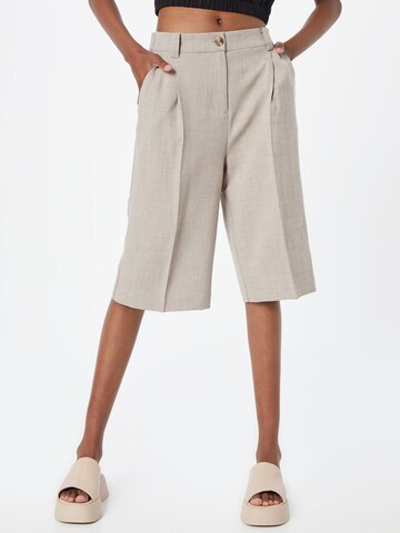 modström Regular Pleated Pants 'Raphael' in Beige: front