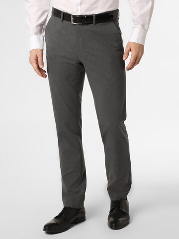 Finshley & Harding Slimfit Broek in Grijs: voorkant
