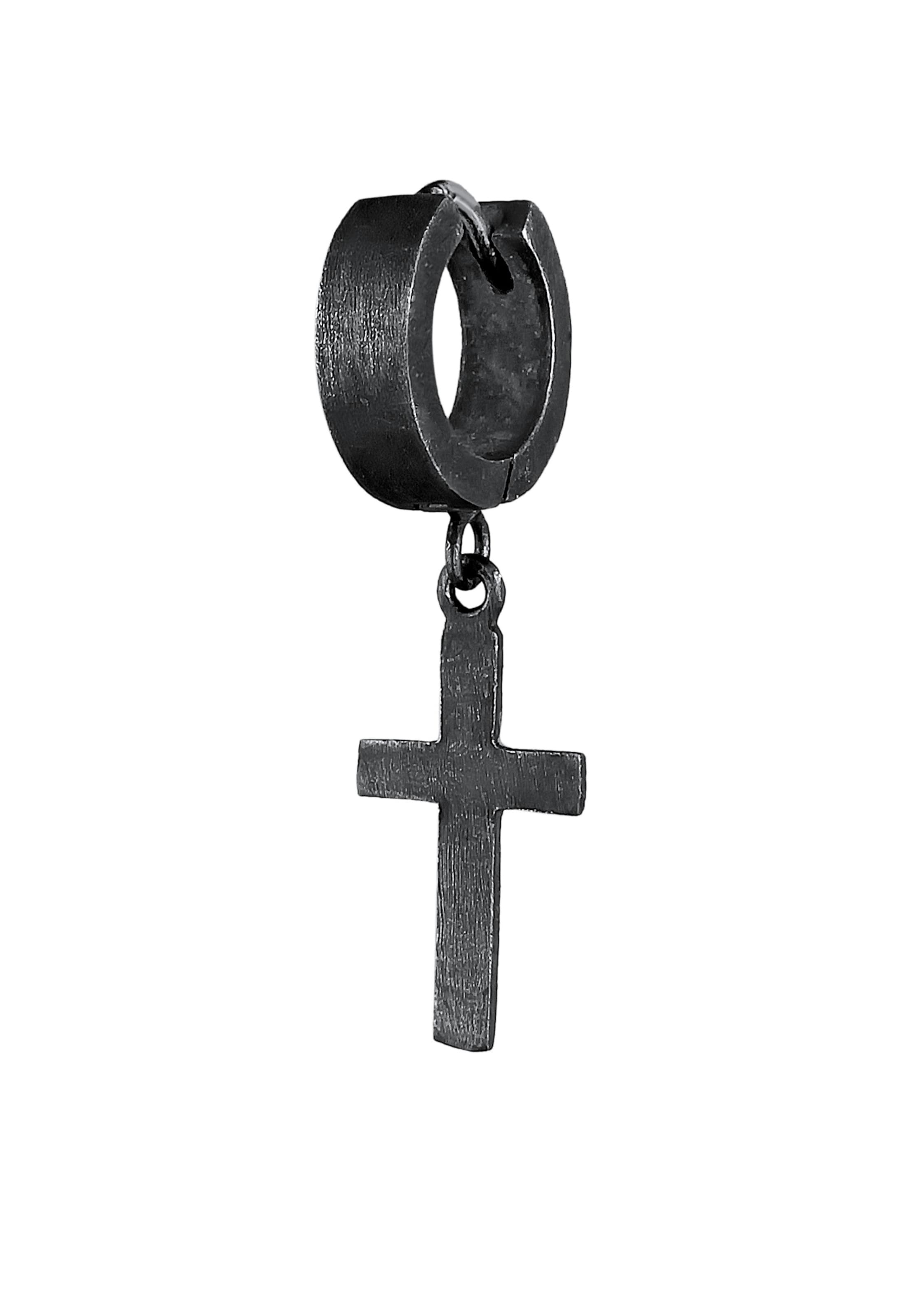 KUZZOI Ohrring in Schwarz: Vorderseite