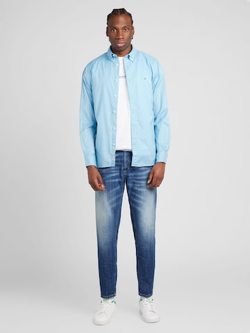 TOMMY HILFIGER Regular Fit Hemd in Blau