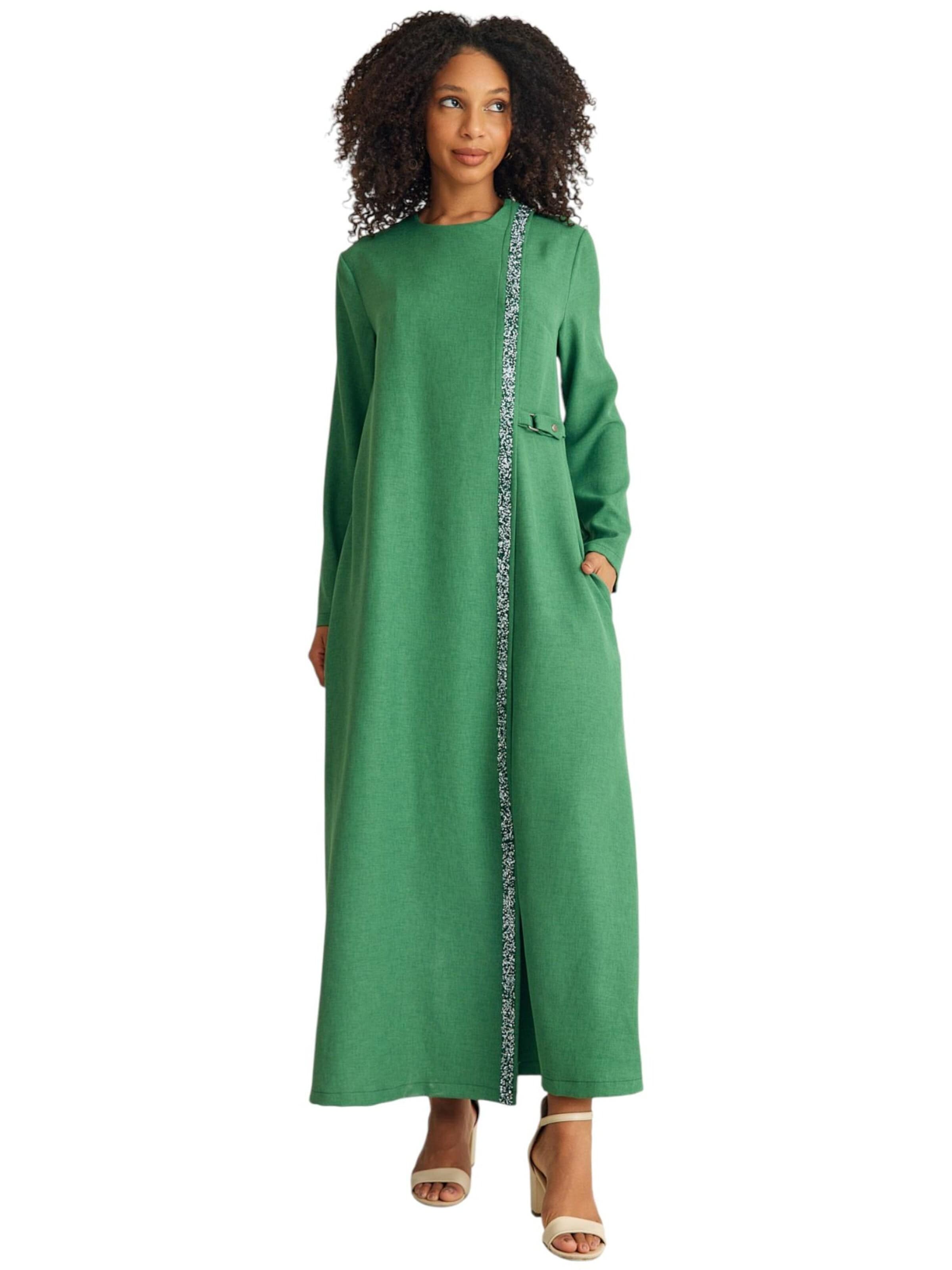 fashionshowcase Kleid 'Leila-Ferace'‌‌‌‌‌‌ in Grün