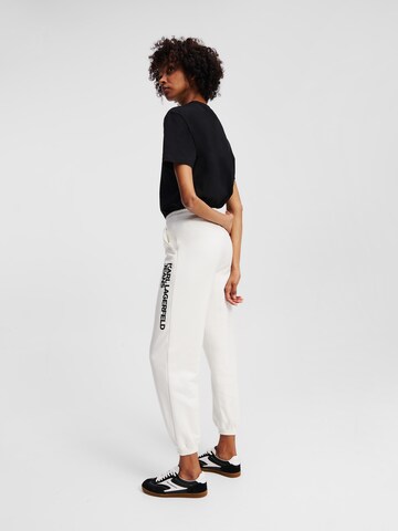 KARL LAGERFELD JEANS Tapered Trousers in White