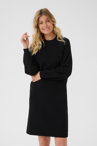 Robes en maille 'CRDela' Cream en noir : devant