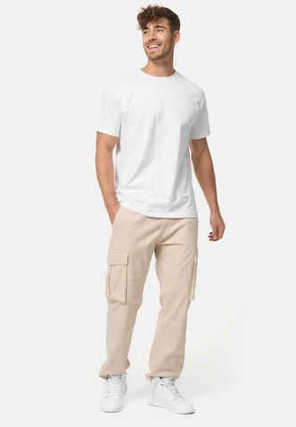 INDICODE JEANS Regular Cargohose in Beige