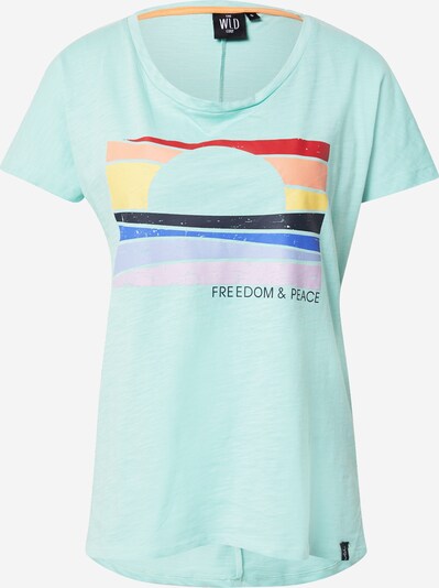 WLD Shirt 'Friendship & Peace' in Aqua / Mixed colors / Black, Item view