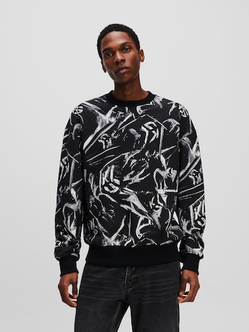 KARL LAGERFELD JEANS Sweatshirt in Zwart: voorkant