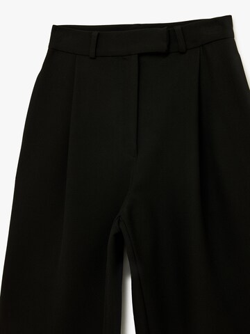 Koton Wide leg Pleat-Front Pants in Black