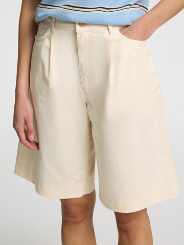 SELECTED FEMME Wide Leg Bukser med lægfolder 'SLFKLEA' i beige