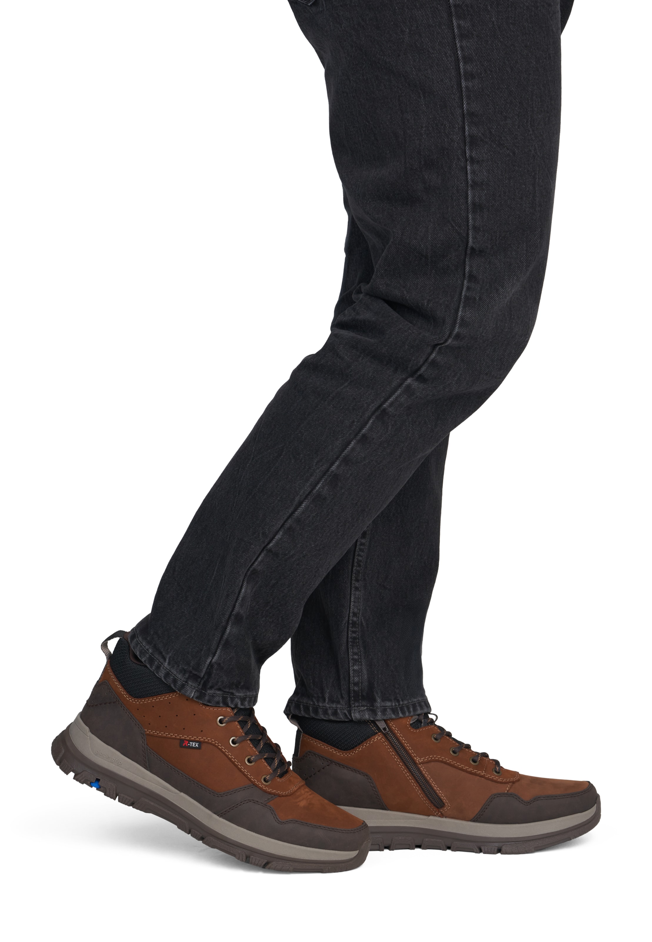 Bottes à lacets Rieker en marron : devant
