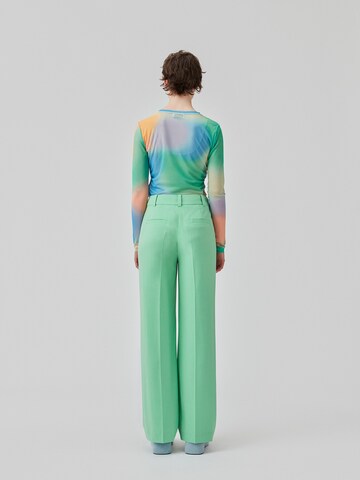 modström Wide leg Pantalon 'AnkerMD' in Groen