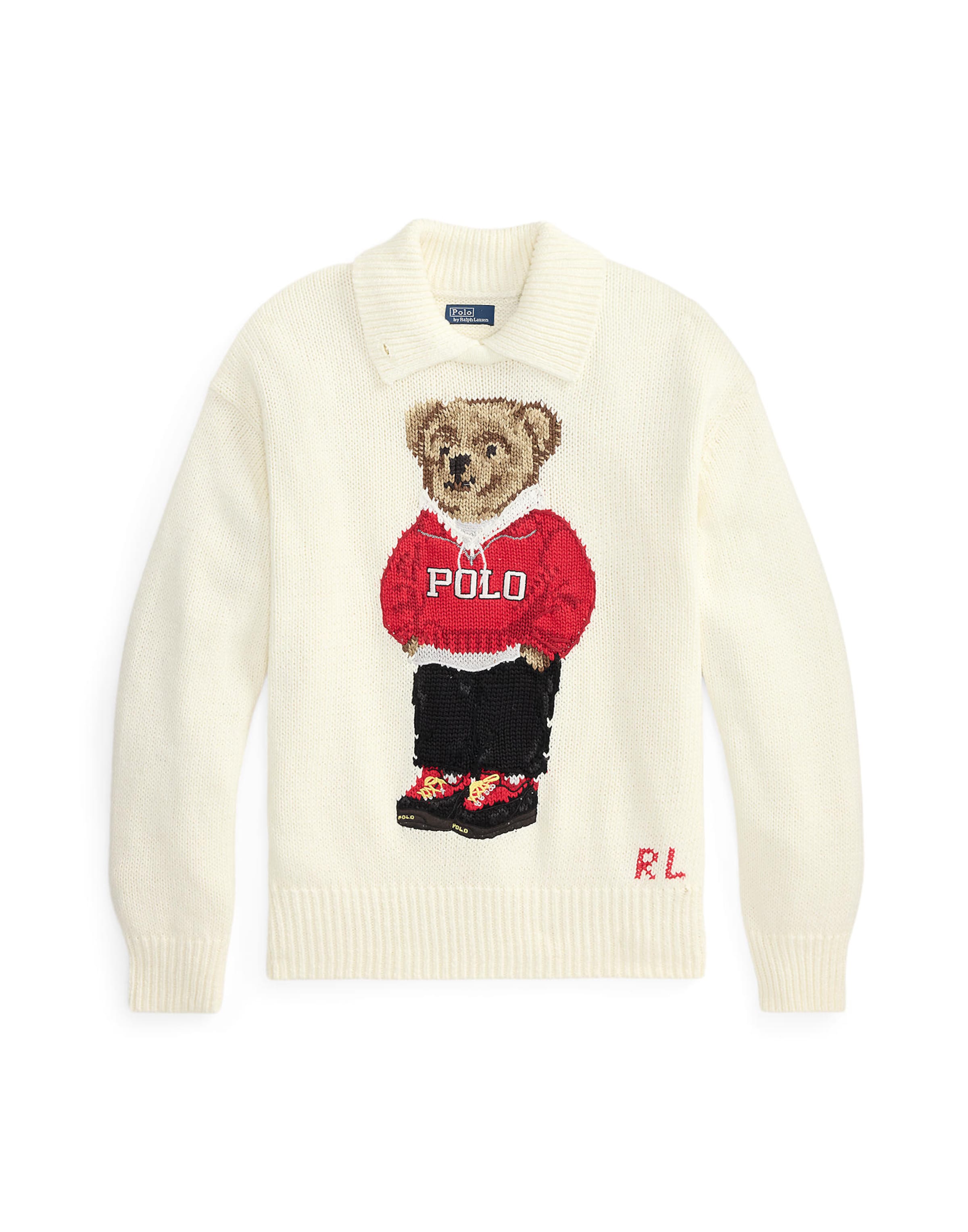 Polo Ralph Lauren Pullover i XS i creme / lysebrun / rød / sort, Produktvisning