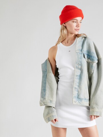 Tommy Jeans Kleid 'ESSENTIAL' in Weiß: predná strana