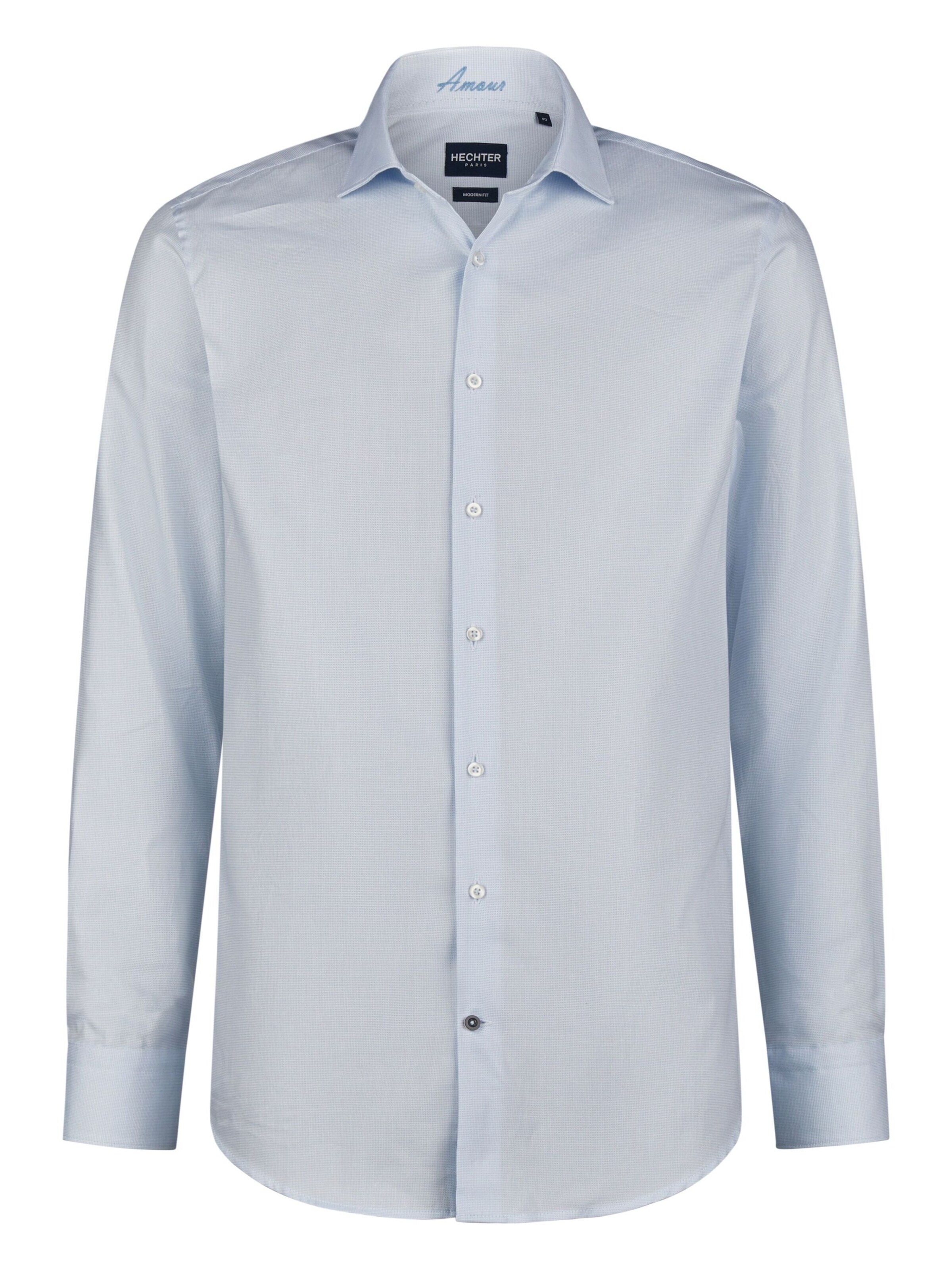 Coupe slim Chemise HECHTER PARIS en bleu : devant