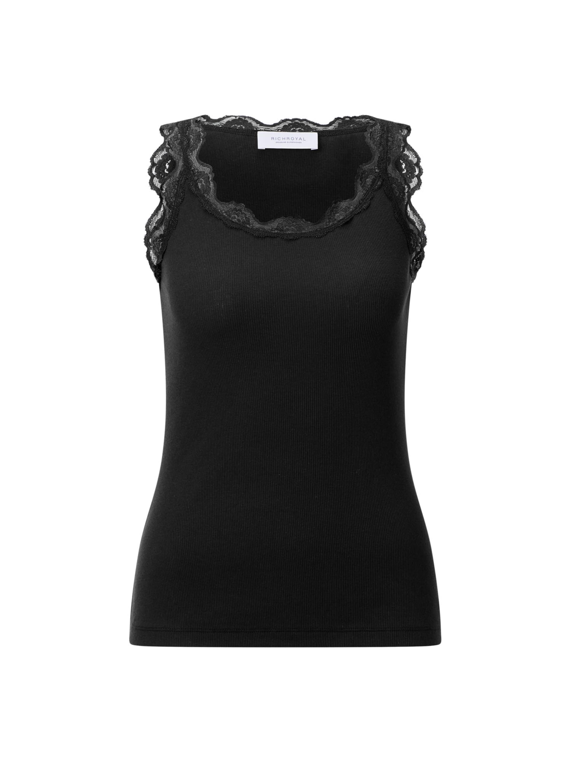 Rich & Royal Top in Zwart: voorkant