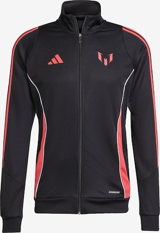 ADIDAS PERFORMANCE - Sudadera con cremallera deportiva 'Messi' en negro: frente