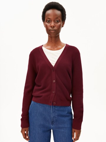 ARMEDANGELS Knit Cardigan 'Menaal' in Red: front