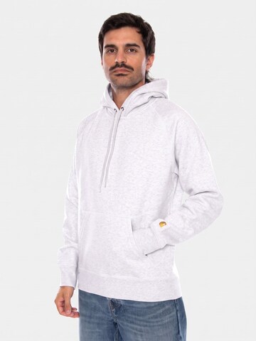 Carhartt WIP Sweatshirt 'HOODED CHASE SWEAT ASH HEATHER / GOLD'‌‌‌‌ in Grau: Vorderseite