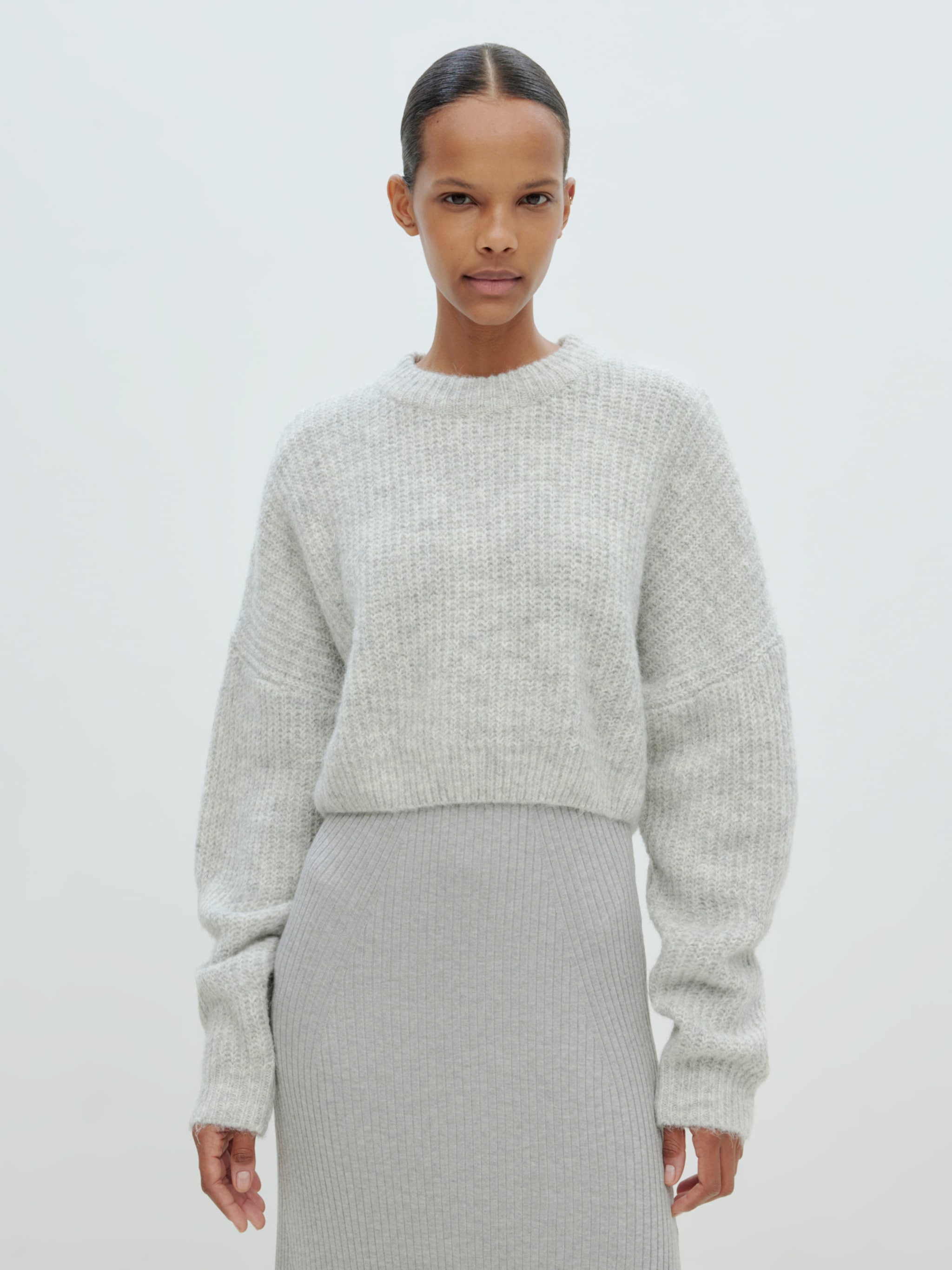 EDITED Producten Trui 'Yella' Grijs gemêleerd