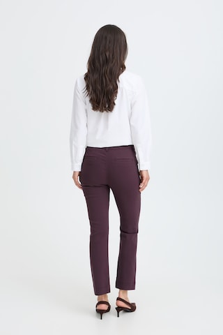 Coupe slim Pantalon b.young en marron