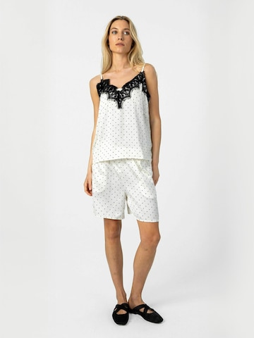Coster Copenhagen - regular Pantalón ' Dot ' en blanco: frente