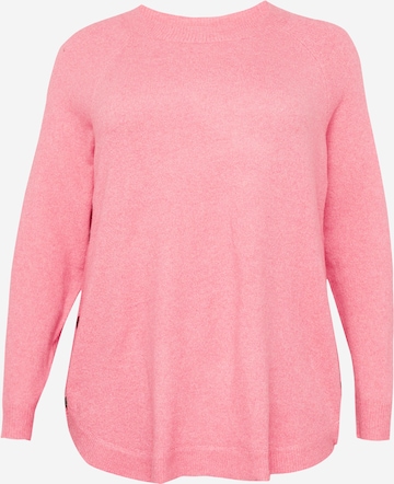 Zizzi Sweater 'SUNNY' in Pink: front