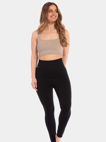 MAGIC Bodyfashion Skinny Leggings i svart: framsida