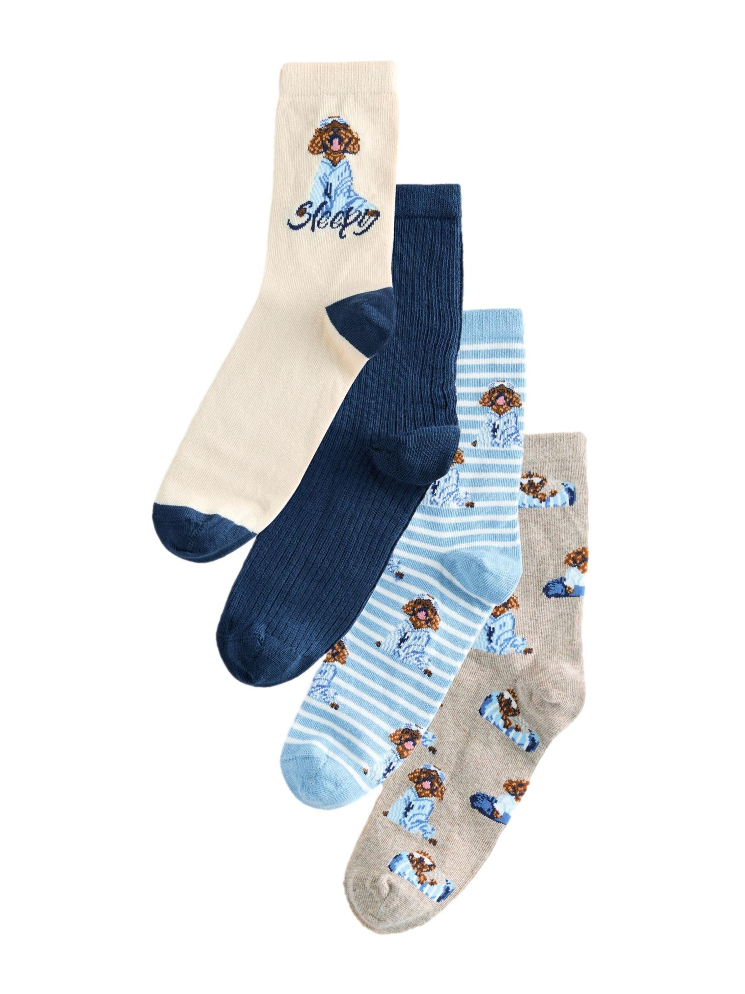 Next Socken in Blau: Vorderseite