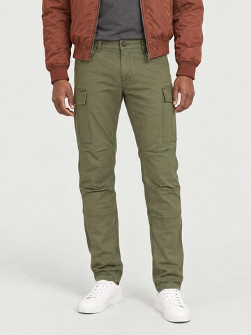 yazubi Regular Cargo Pants 'Jayden' in Green: front