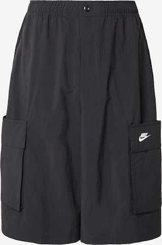 Nike Sportswear Loosefit Gargohousut 'CLUB' värissä musta: etupuoli