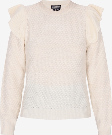 DreiMaster Vintage Trui in Wit: voorkant